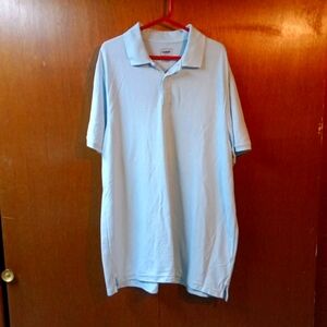 The Foundry Supply Baby Blue Polo Shirt Short Sleeve Casual Knit